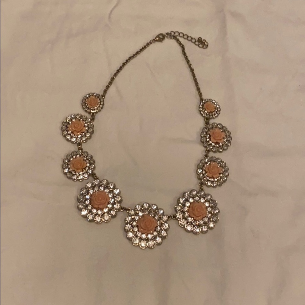 Rose bling necklace